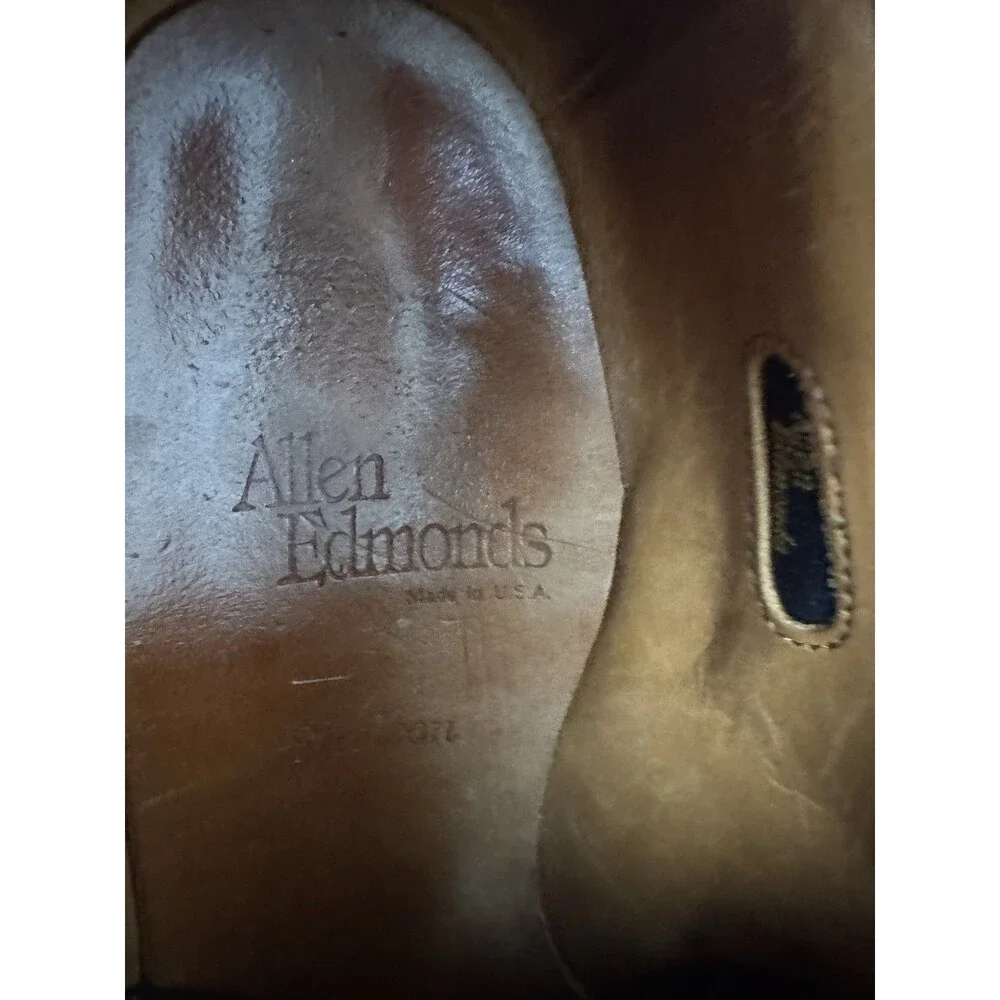 Allen Edmonds Shelton 8271 Burgundy Two Tone Saddle Oxford Dress Shoe 7.5 C